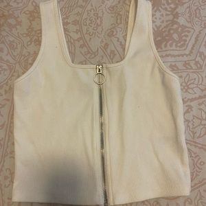 Cute zip up crop top